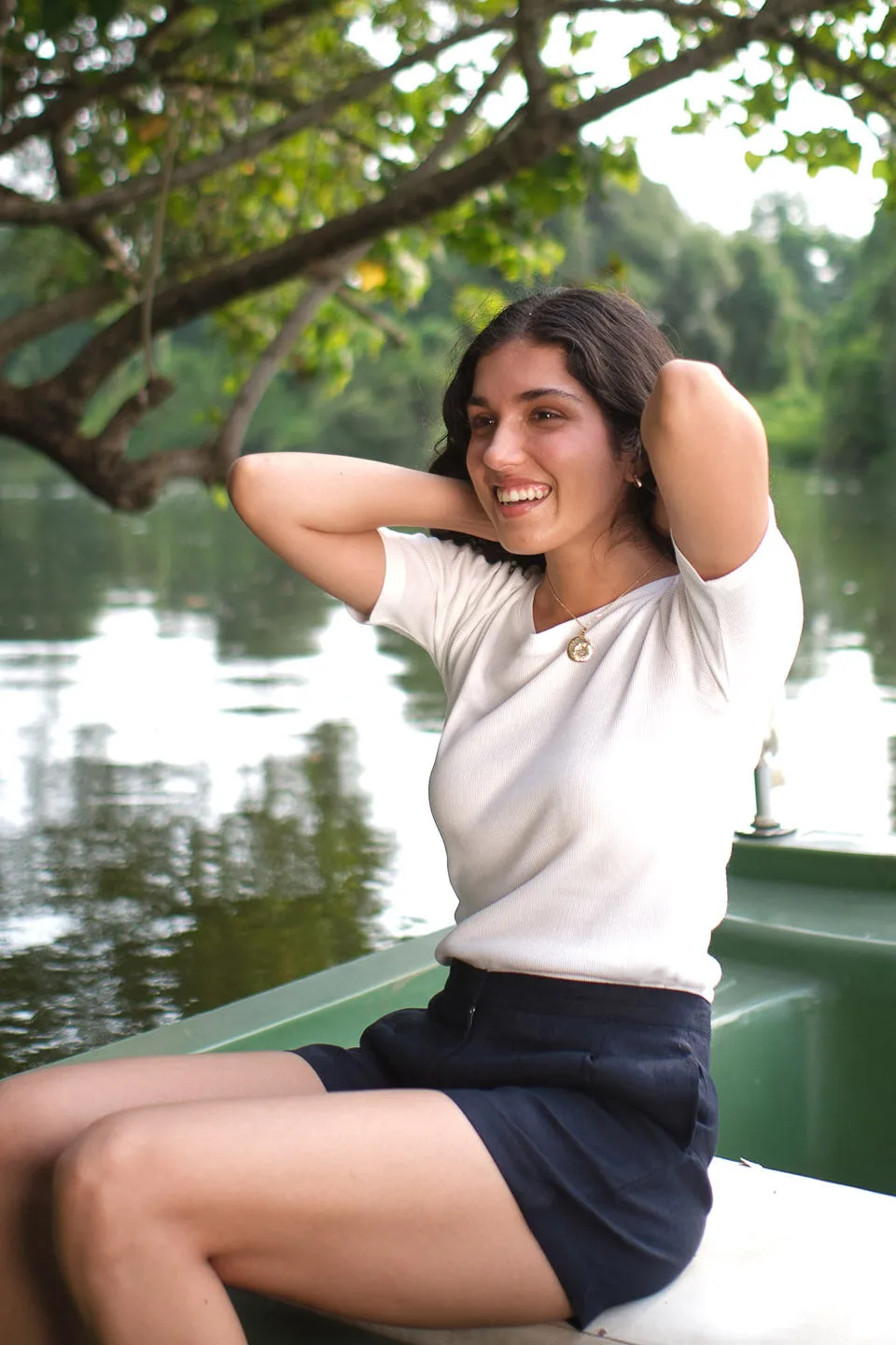 The Rib Boat Neck | Short Sleeve