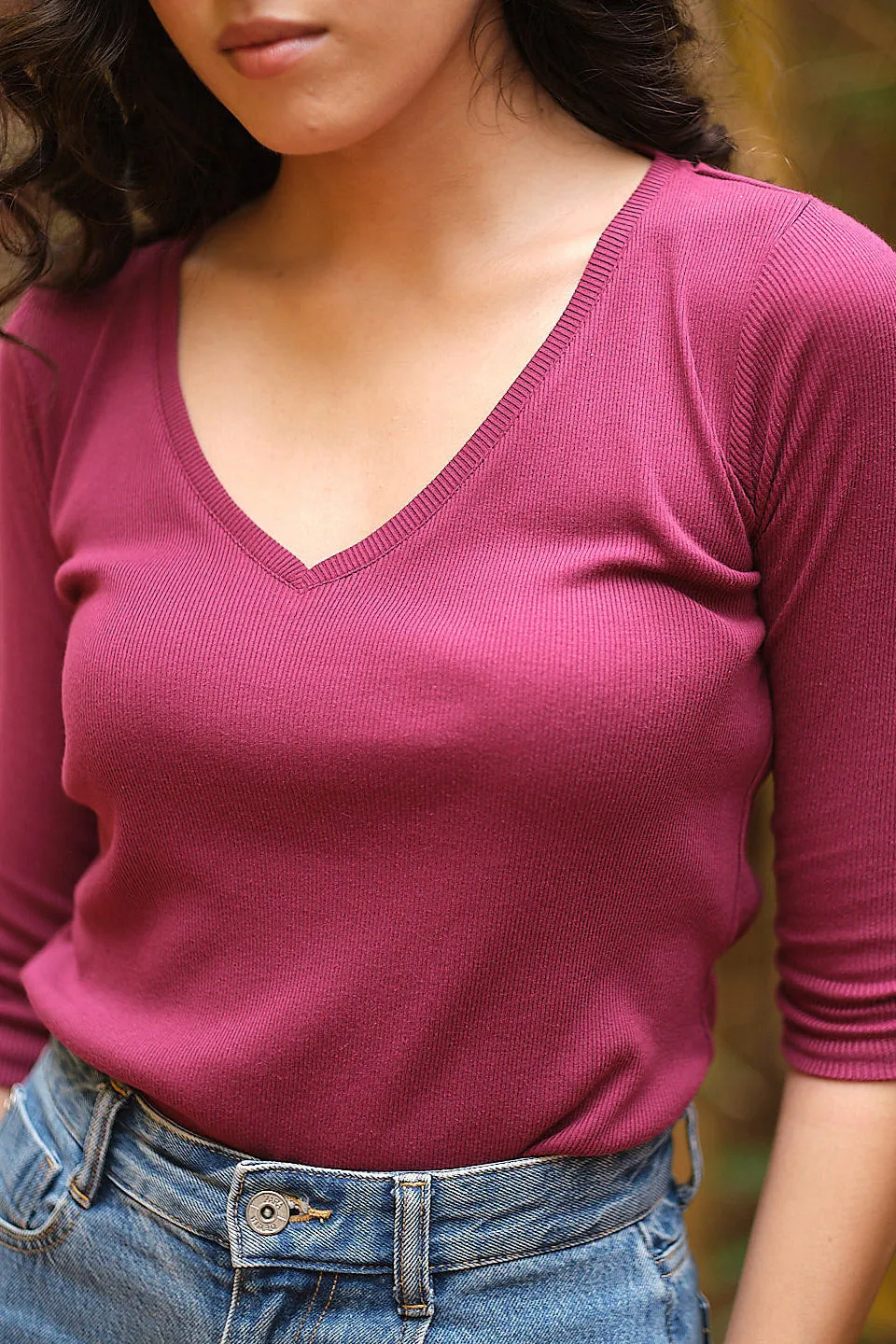 The Rib V Neck