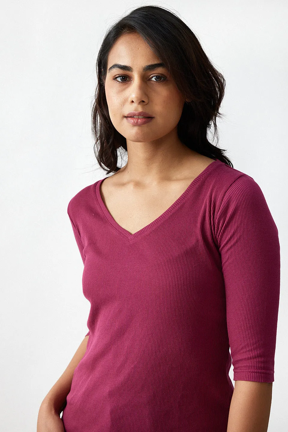 The Rib V Neck