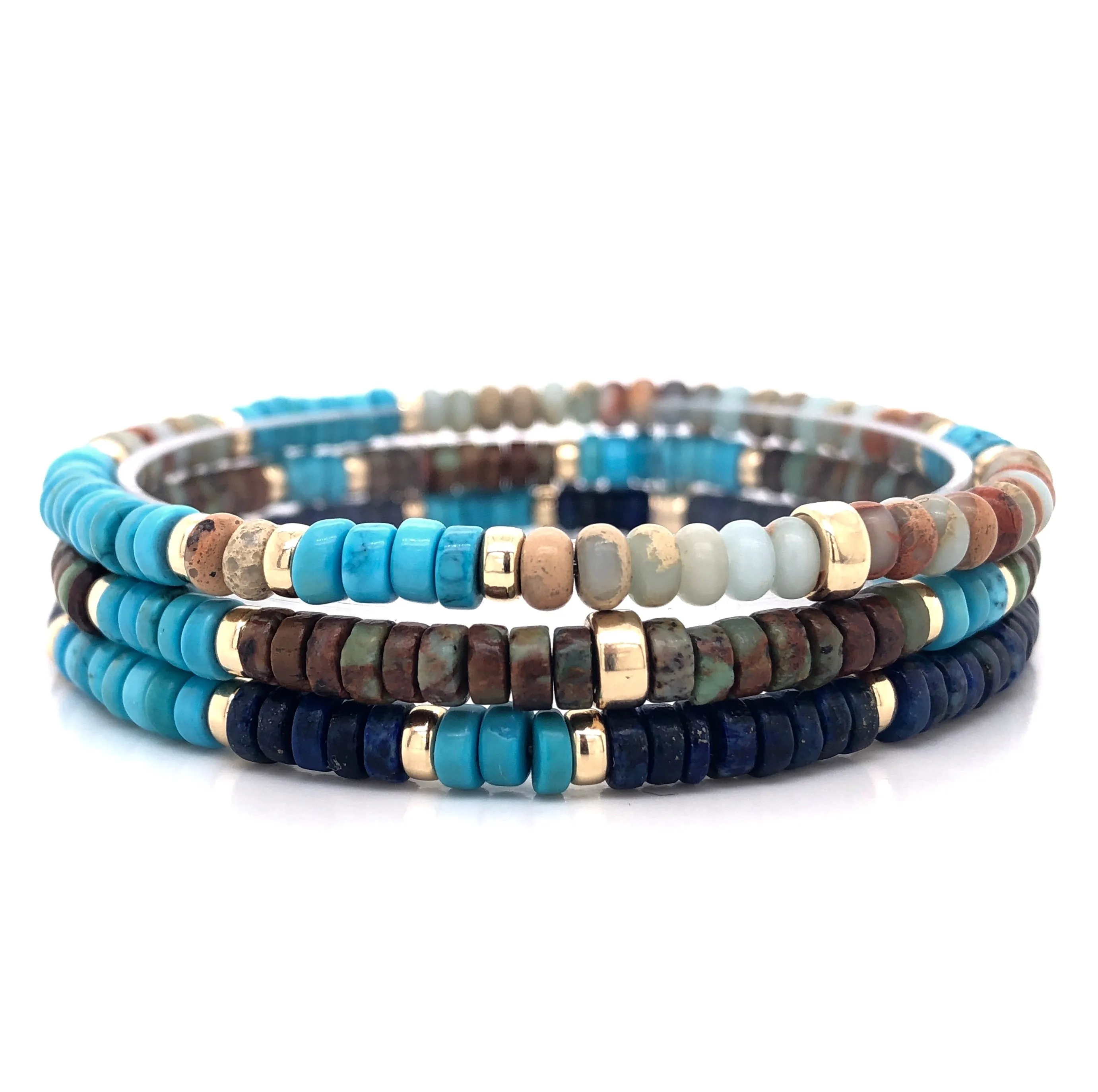 The Skyline Bracelet • Turquoise Howlite and Opal
