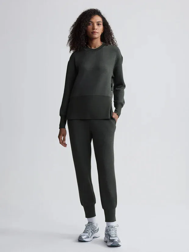 The Slim Cuff Pant 25"-Olive Marl
