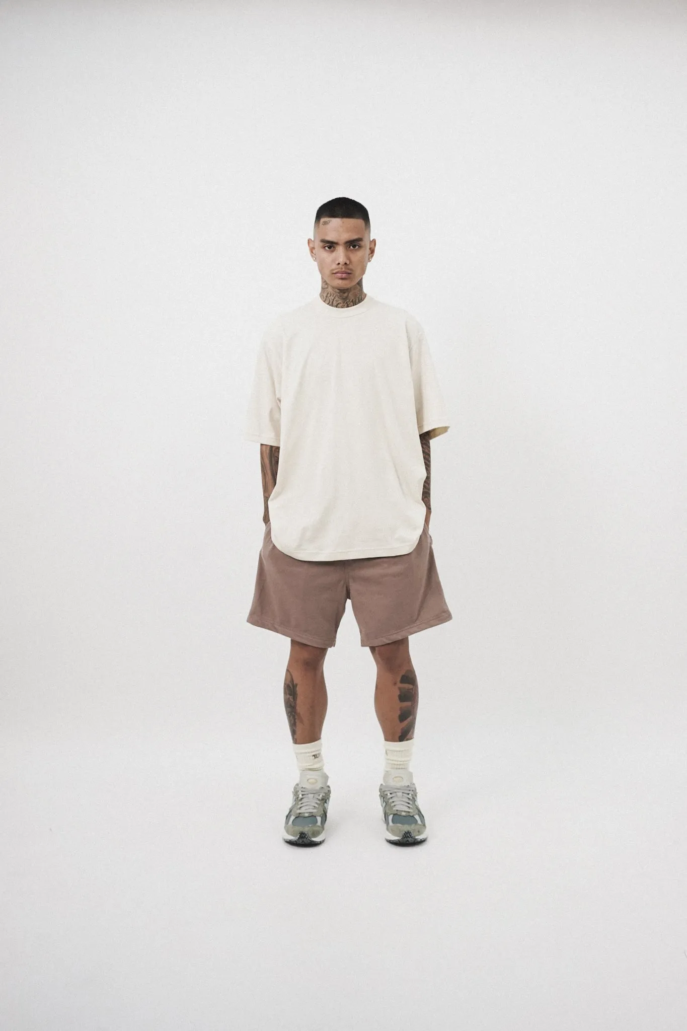 TRAINING SHORTS IN MAUVE
