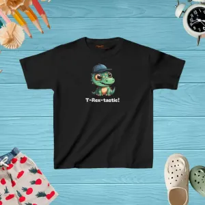 Trendy Dinosaur Kids Cotton Tee that Rocks
