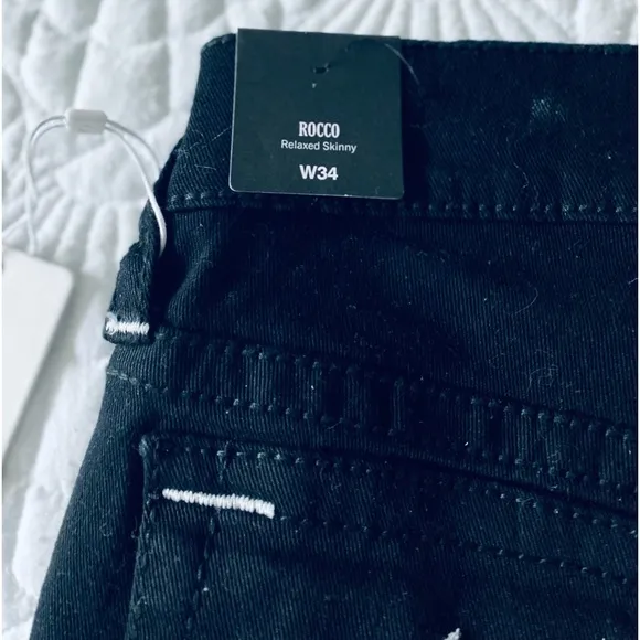 True Religion Rocco Flap Rinse Black Relaxed Skinny Size 34