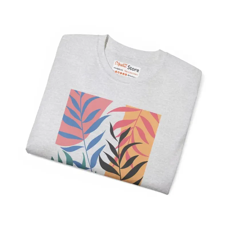Ultra Cotton Tee with Abstract Foliage Vibes