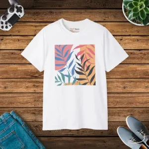 Ultra Cotton Tee with Abstract Foliage Vibes