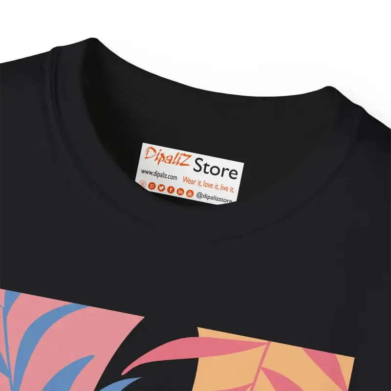 Ultra Cotton Tee with Abstract Foliage Vibes
