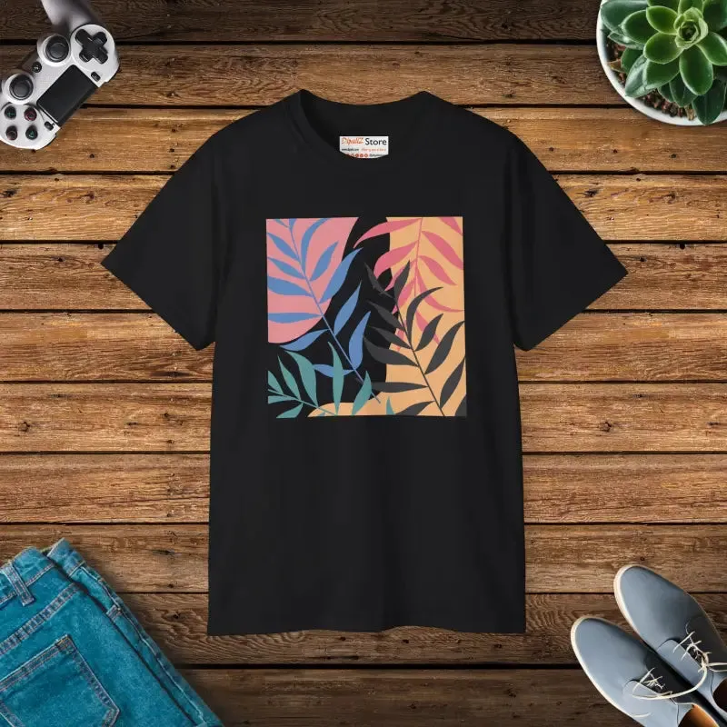 Ultra Cotton Tee with Abstract Foliage Vibes