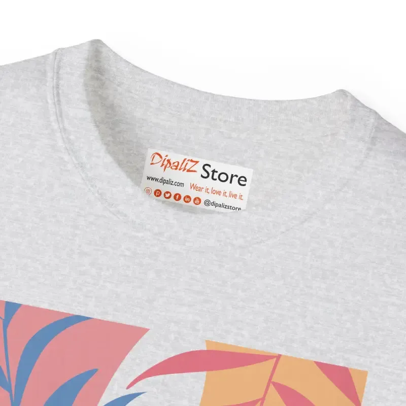 Ultra Cotton Tee with Abstract Foliage Vibes