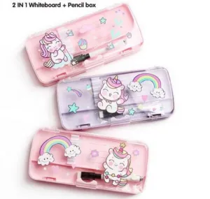 Unicorn Pencil Box   White Board