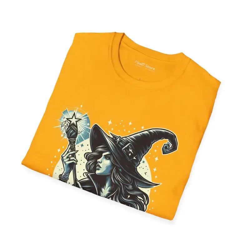 Unleash Magic with Halloween Witch Unisex Softstyle Tee