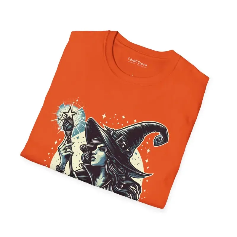 Unleash Magic with Halloween Witch Unisex Softstyle Tee