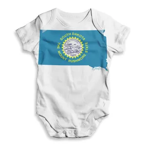 USA States and Flags South Dakota Baby Unisex ALL-OVER PRINT Baby Grow Bodysuit