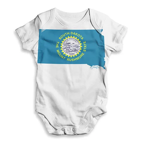 USA States and Flags South Dakota Baby Unisex ALL-OVER PRINT Baby Grow Bodysuit