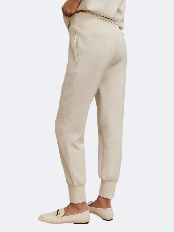 Varley Slim Zip Hem Pant (29.5") - Ivory Marl
