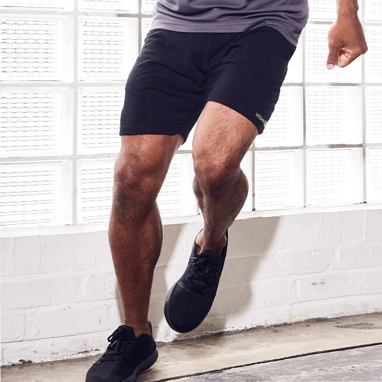 Vegan Men's Cool Jog Shorts | Grey