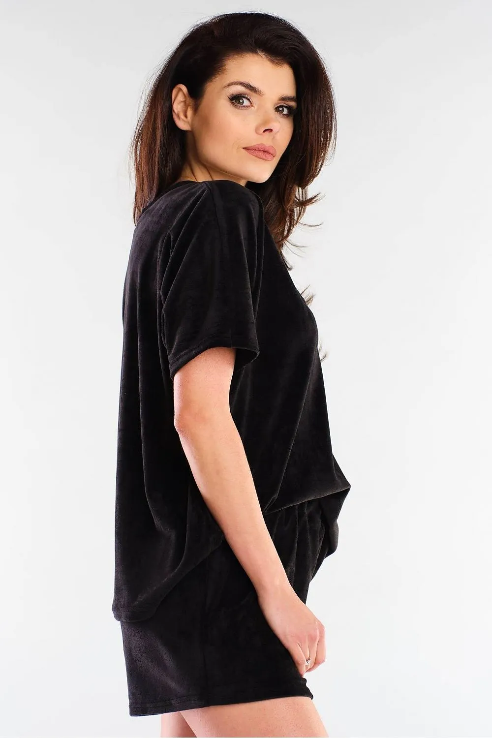 Velour Relaxed-Fit Luxury Shorts