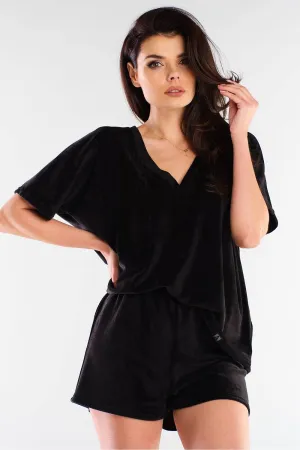 Velour Relaxed-Fit Luxury Shorts