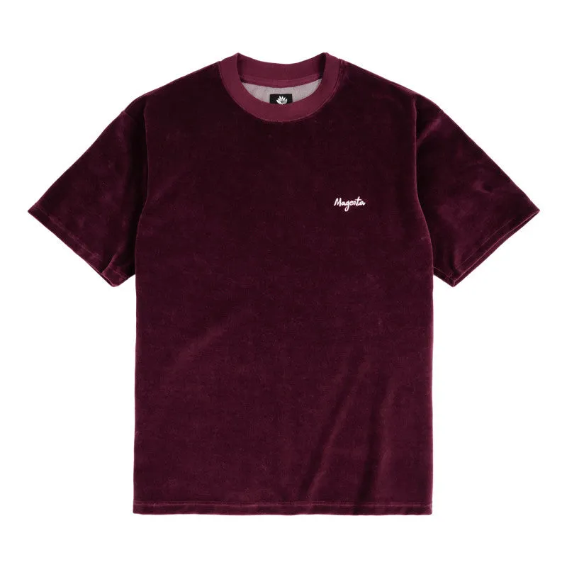 VELOURS TEE - BURGUNDY