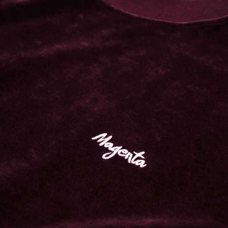 VELOURS TEE - BURGUNDY