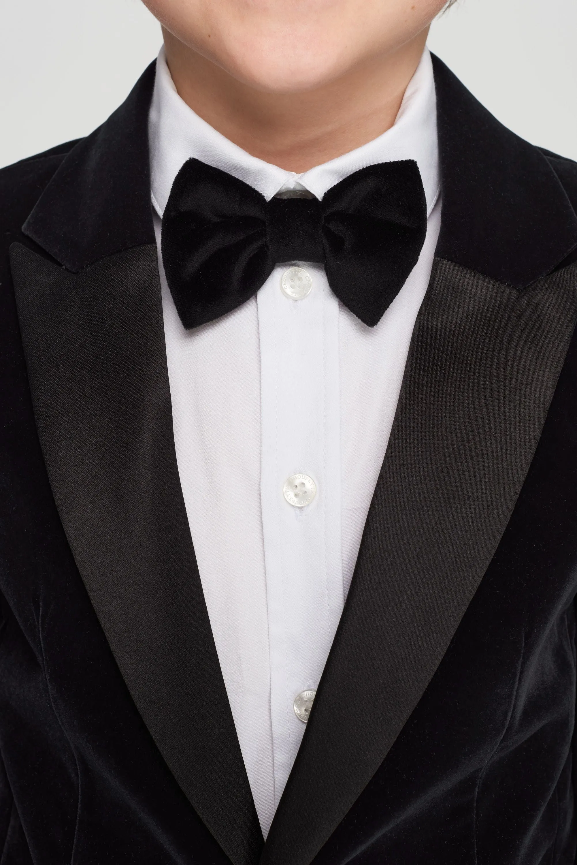Velvet Tuxedo Blazer, Black
