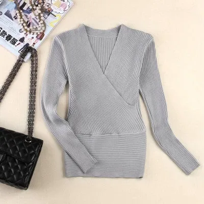 Victoria pullovers women cotton V button neck slim basic thin autumn winter spring fashion brand high slim sweaters