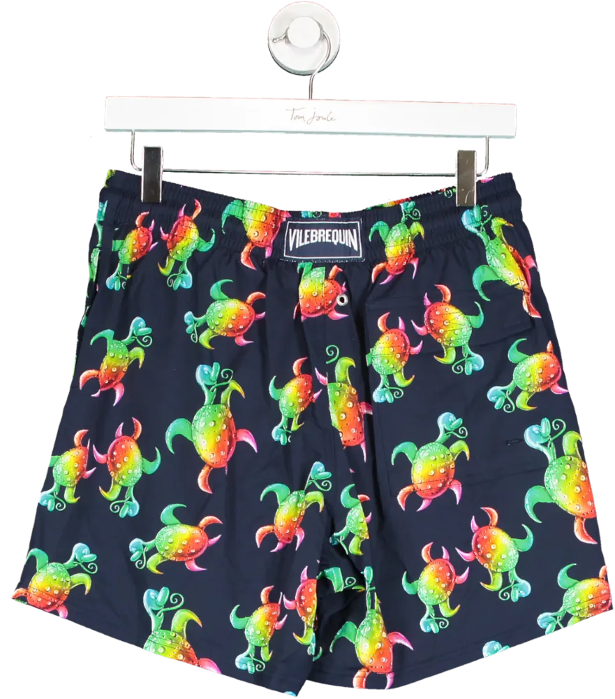 Vilebrequin X Kenny Scharf Ltd.Edition Blue Moorise Turtle Print Swim Shorts UK L