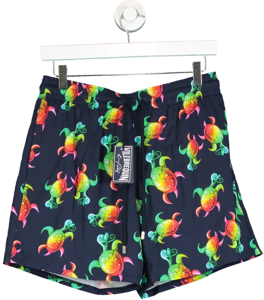Vilebrequin X Kenny Scharf Ltd.Edition Blue Moorise Turtle Print Swim Shorts UK L