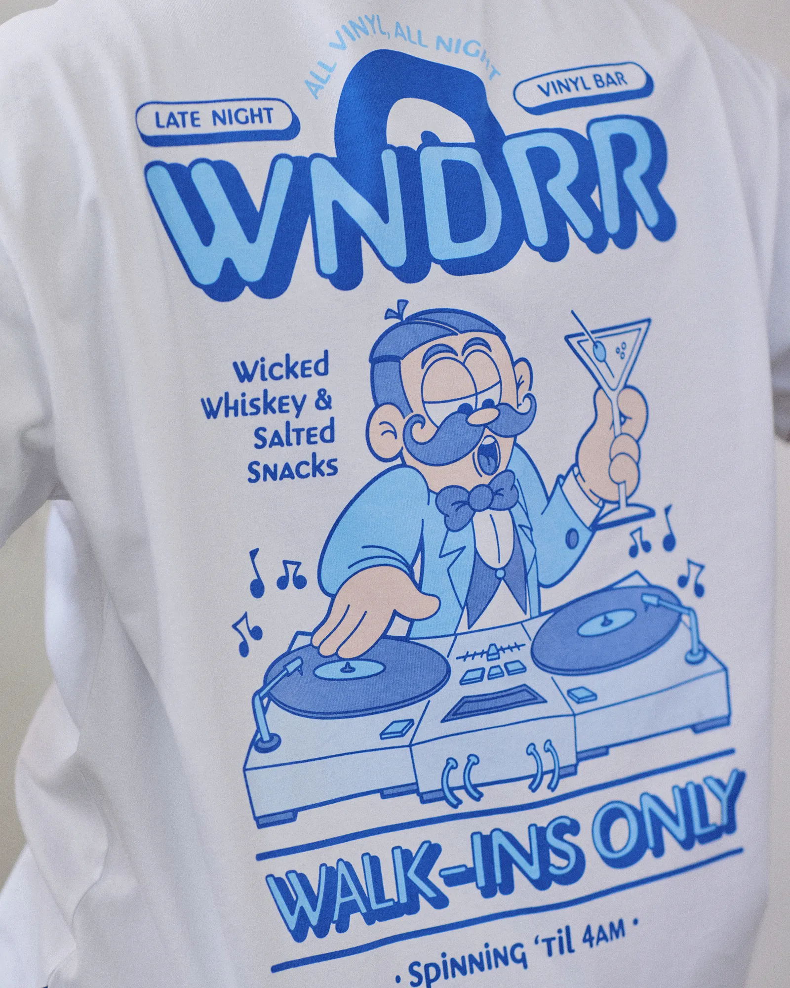 VINYL BAR BOX FIT TEE - WHITE