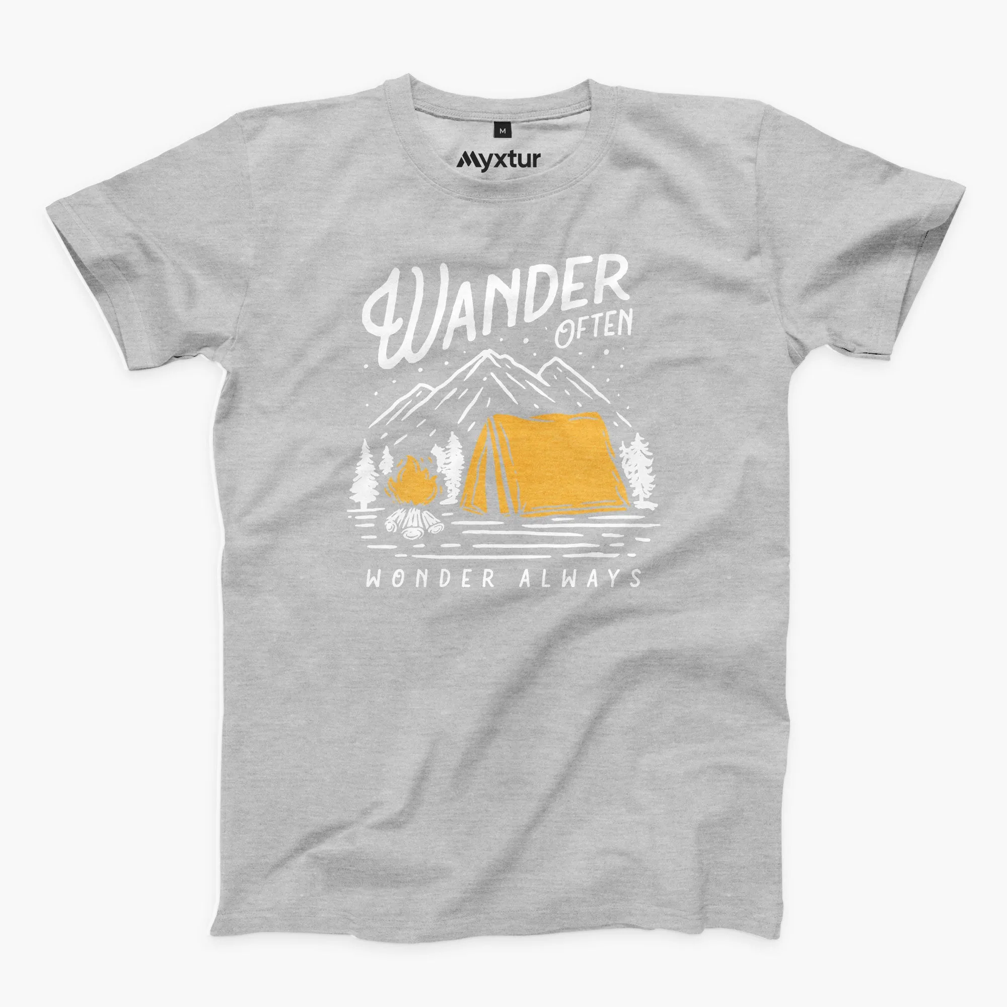 Wander Often Wonder Always (Light) Round-Neck Unisex-T-Shirt