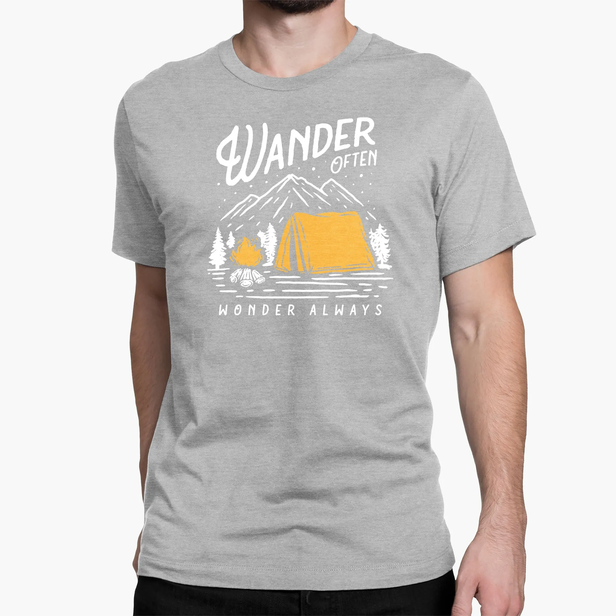 Wander Often Wonder Always (Light) Round-Neck Unisex-T-Shirt