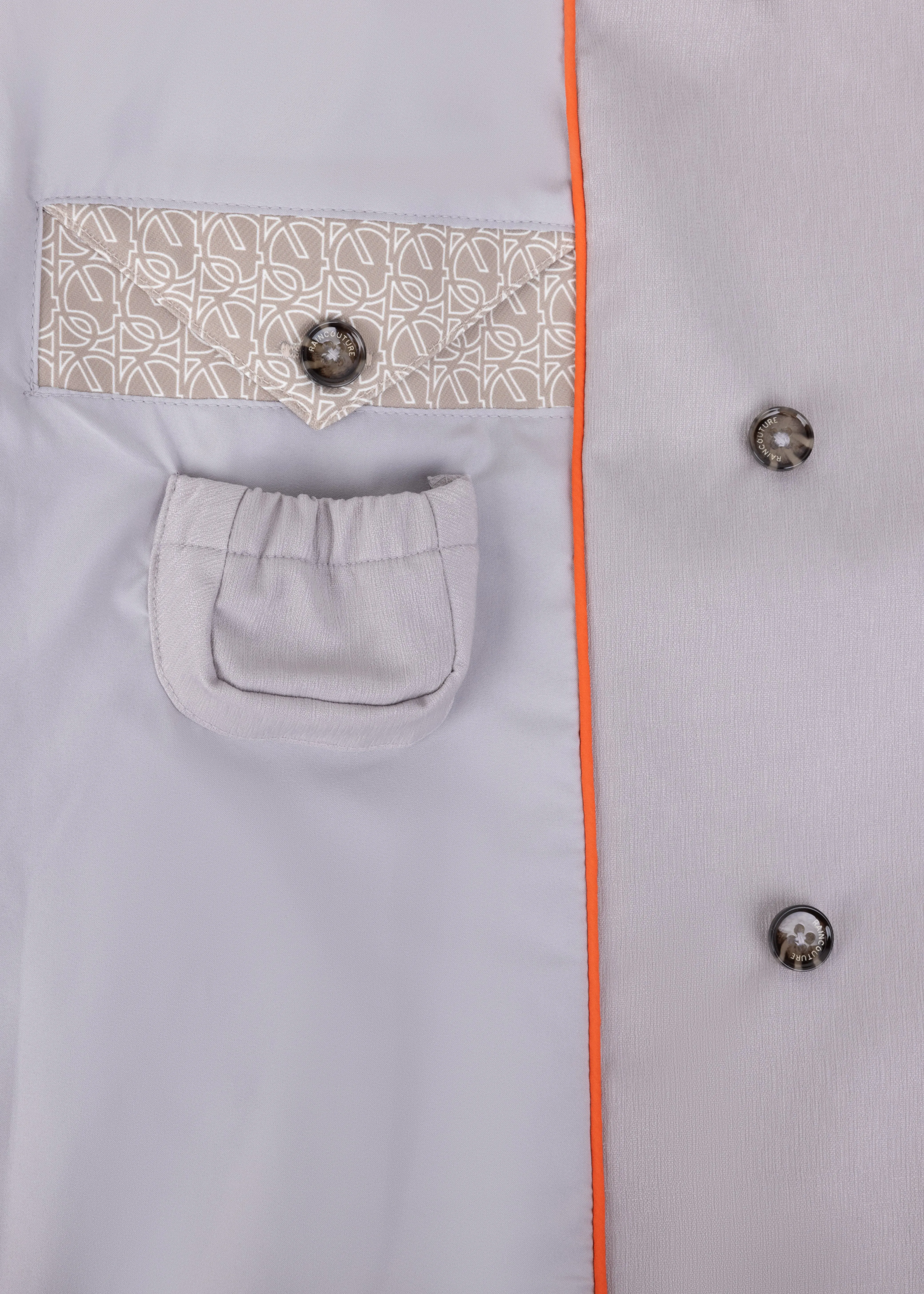 Waterproof Tailored To Fit Trenchcoat  | Structured Silver Grey