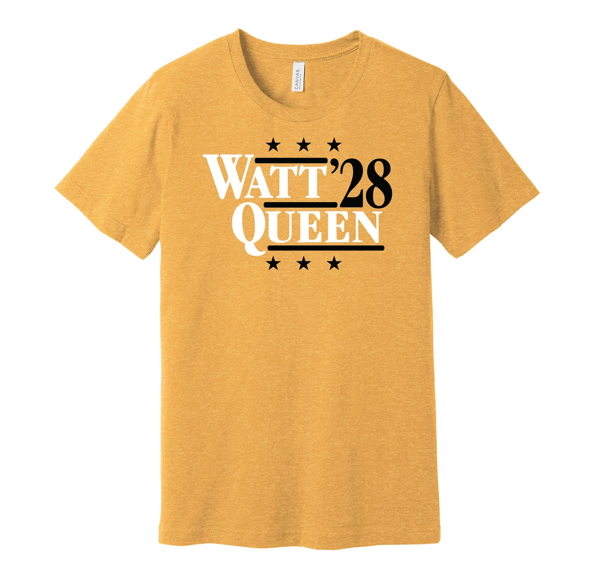 Watt & Queen '28 - Pittsburgh Football Legends Political Campaign Parody T-Shirt - Hyper Than Hype Shirts