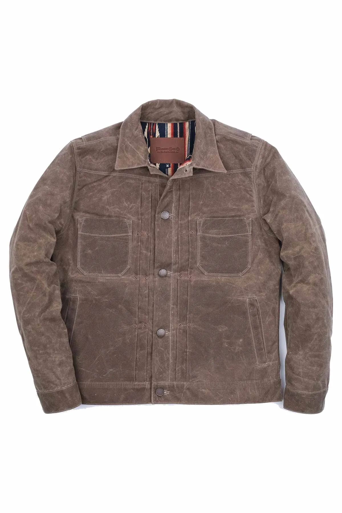 WAXED RIDERS JACKET - OAK/NAVY
