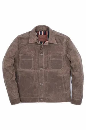 WAXED RIDERS JACKET - OAK/NAVY