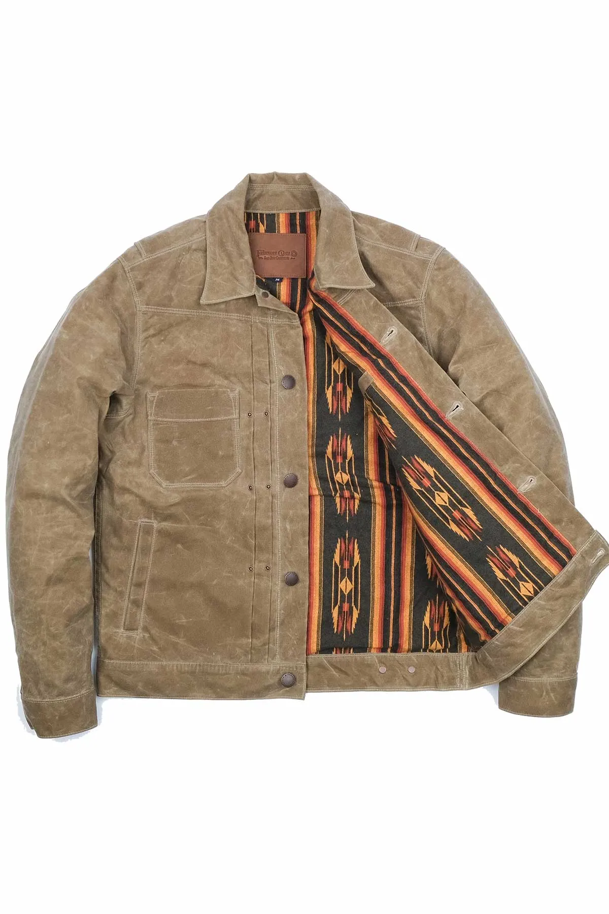 WAXED RIDERS JACKET - TOBACCO/BLACK