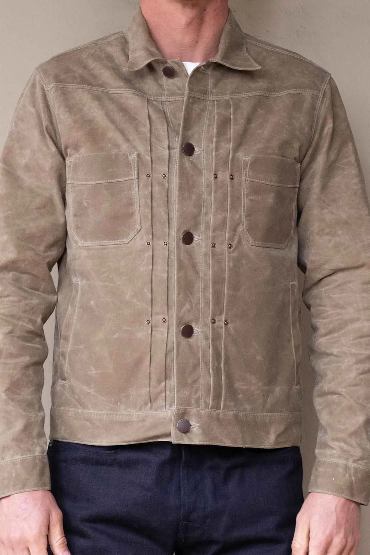WAXED RIDERS JACKET - TOBACCO/BLACK