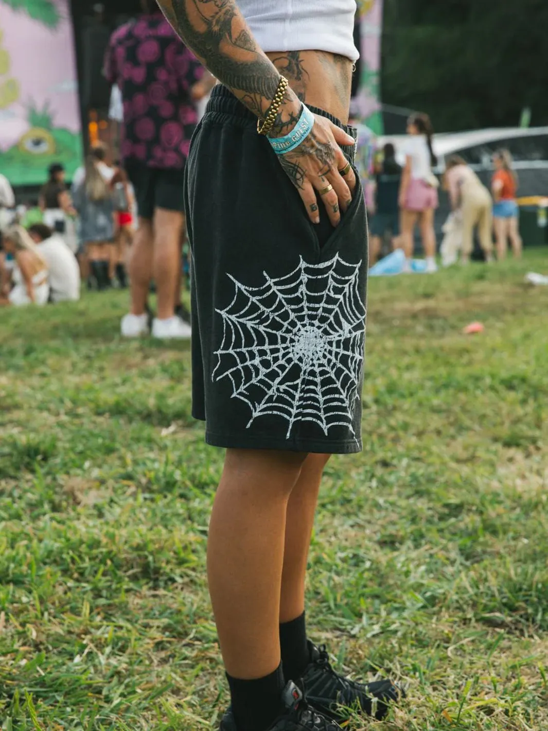 WEB JERSEY SHORTS - WASHED BLACK