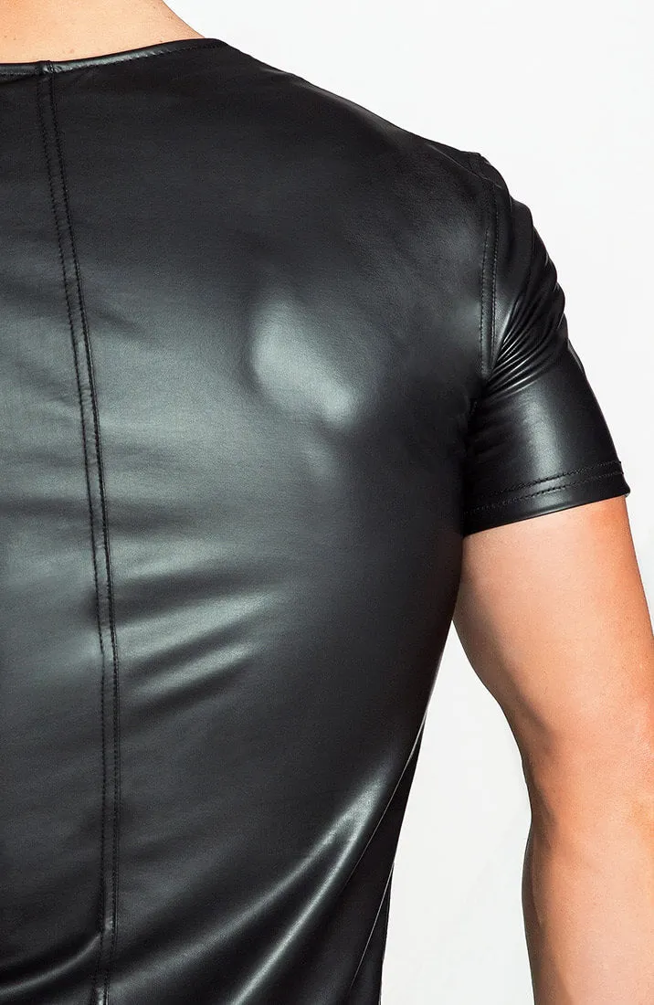 Wet look t-shirt with mesh inserts - My Will