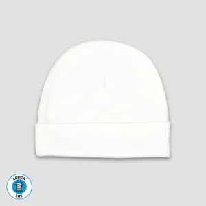White 100% Cotton Baby Beanie Hat!