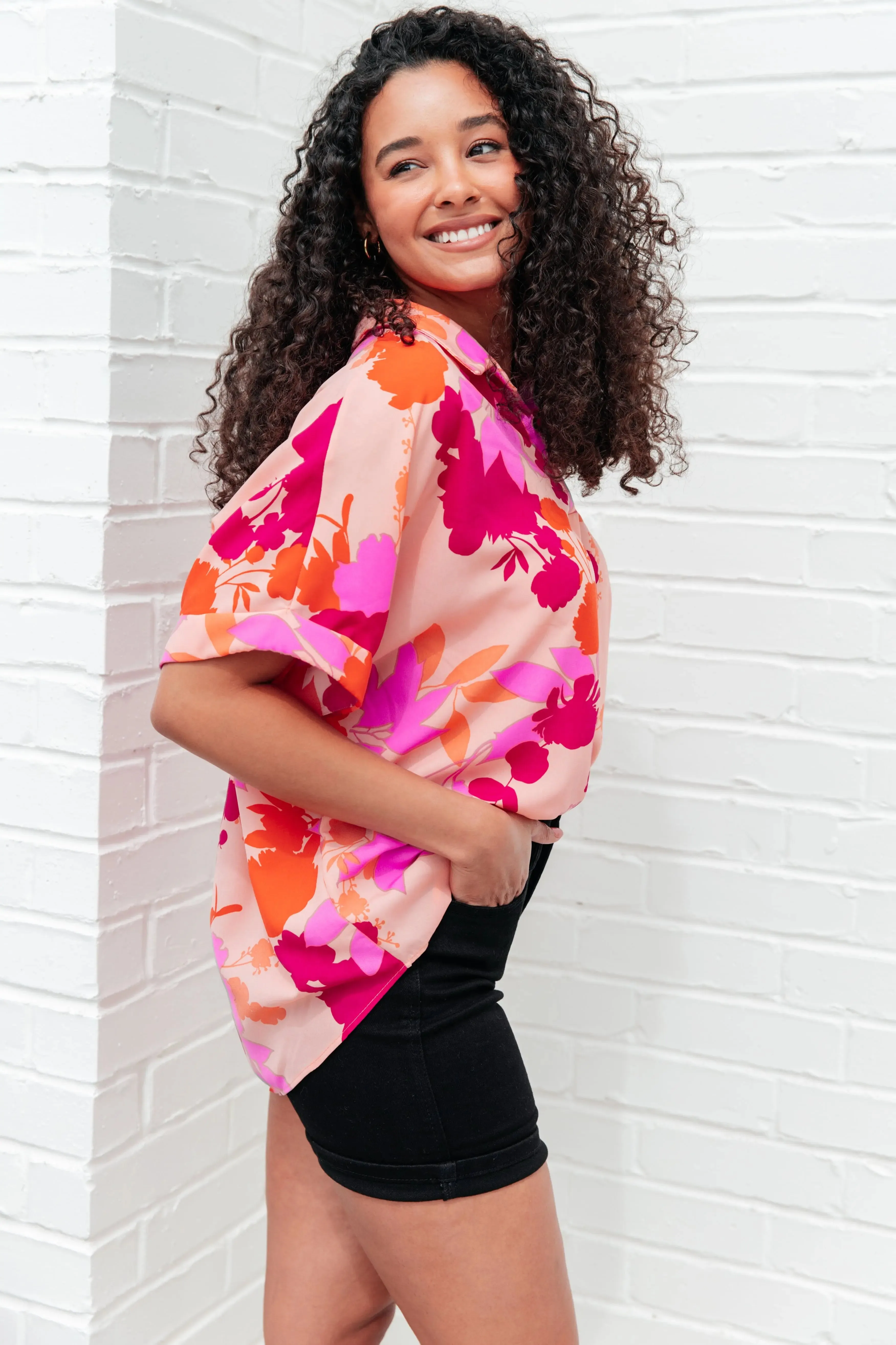 White Birch Hazy Cosmic Jive Relaxed Blouse