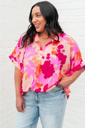 White Birch Hazy Cosmic Jive Relaxed Blouse