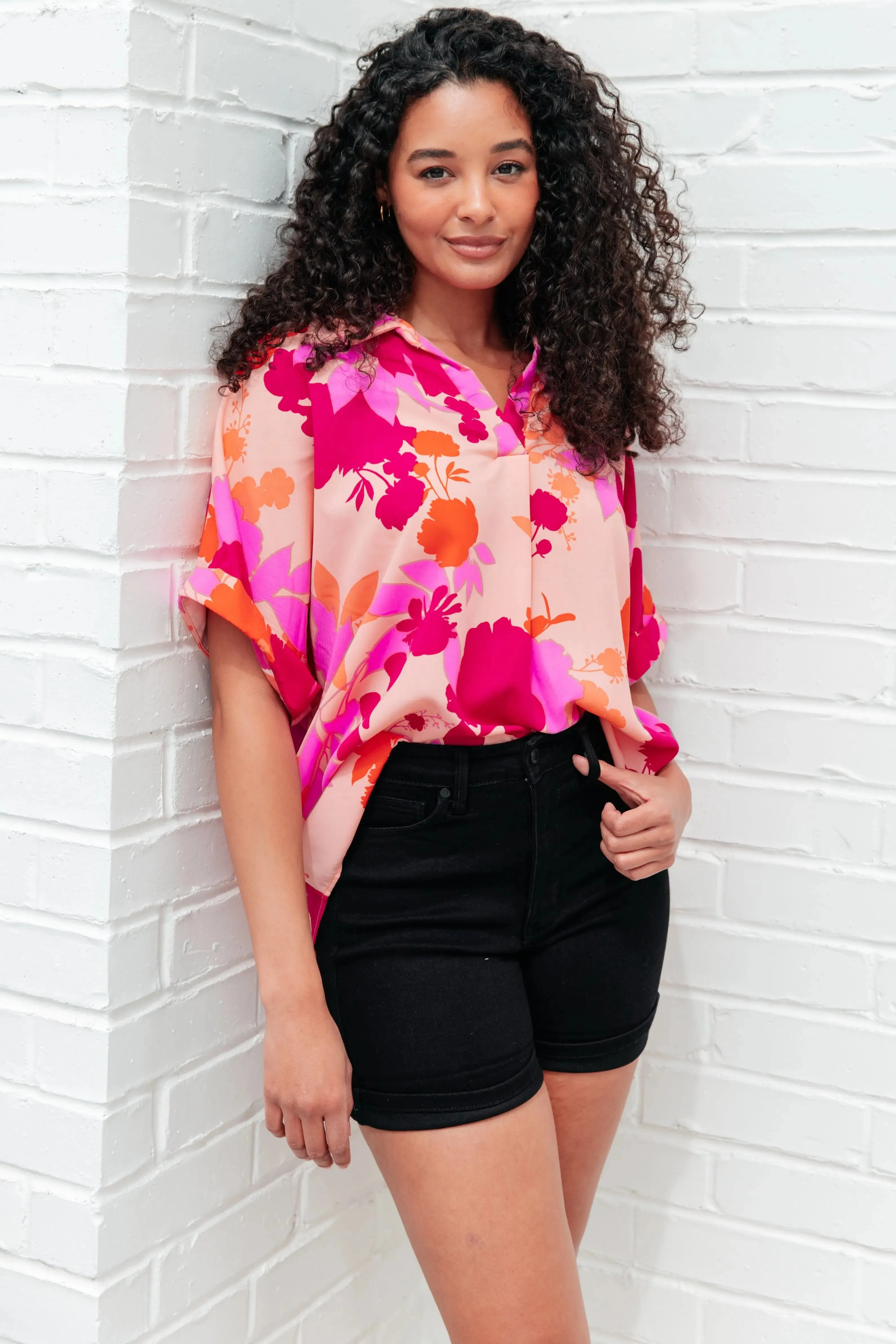 White Birch Hazy Cosmic Jive Relaxed Blouse
