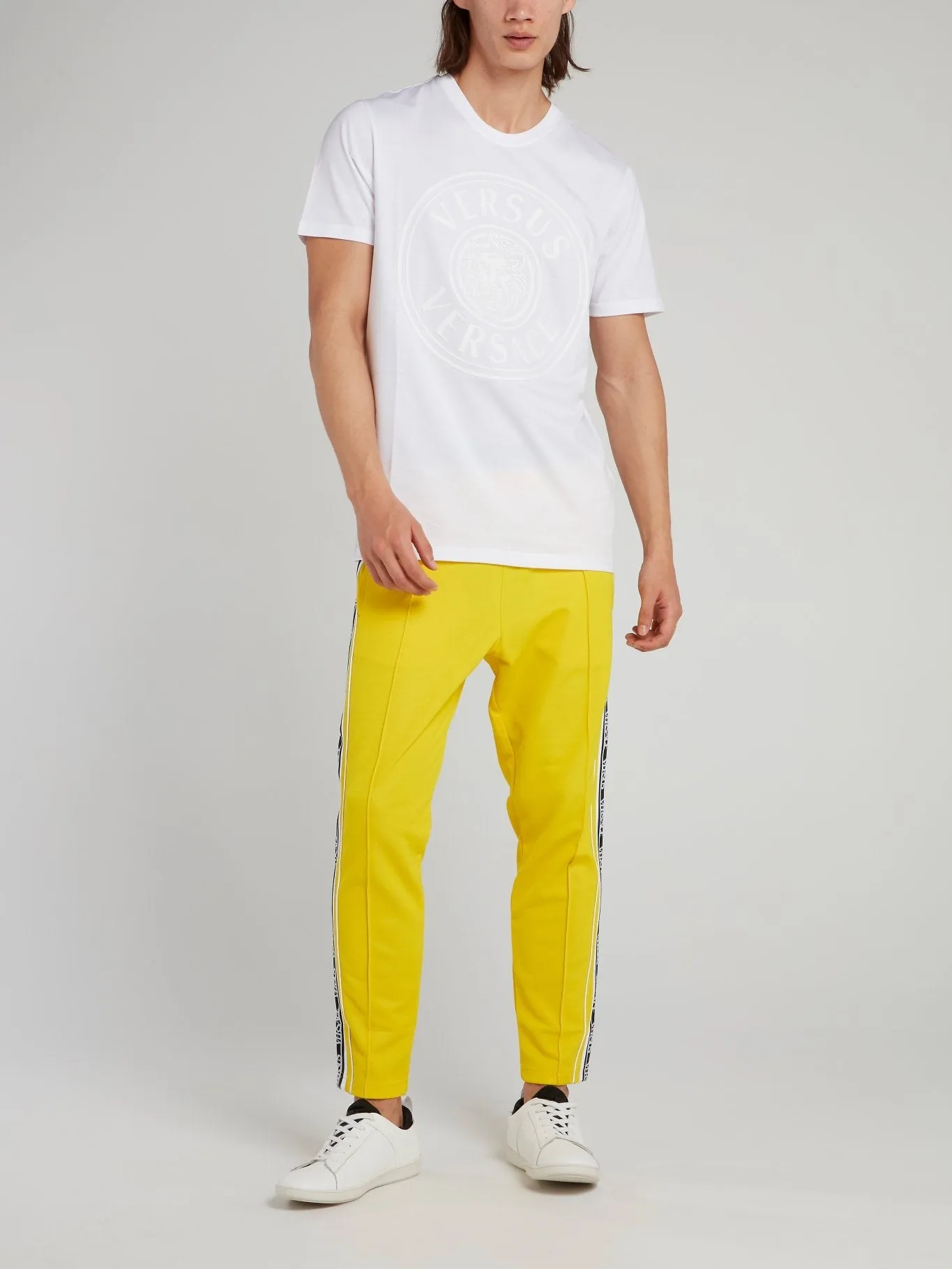 White Glossy Print Logo T-Shirt