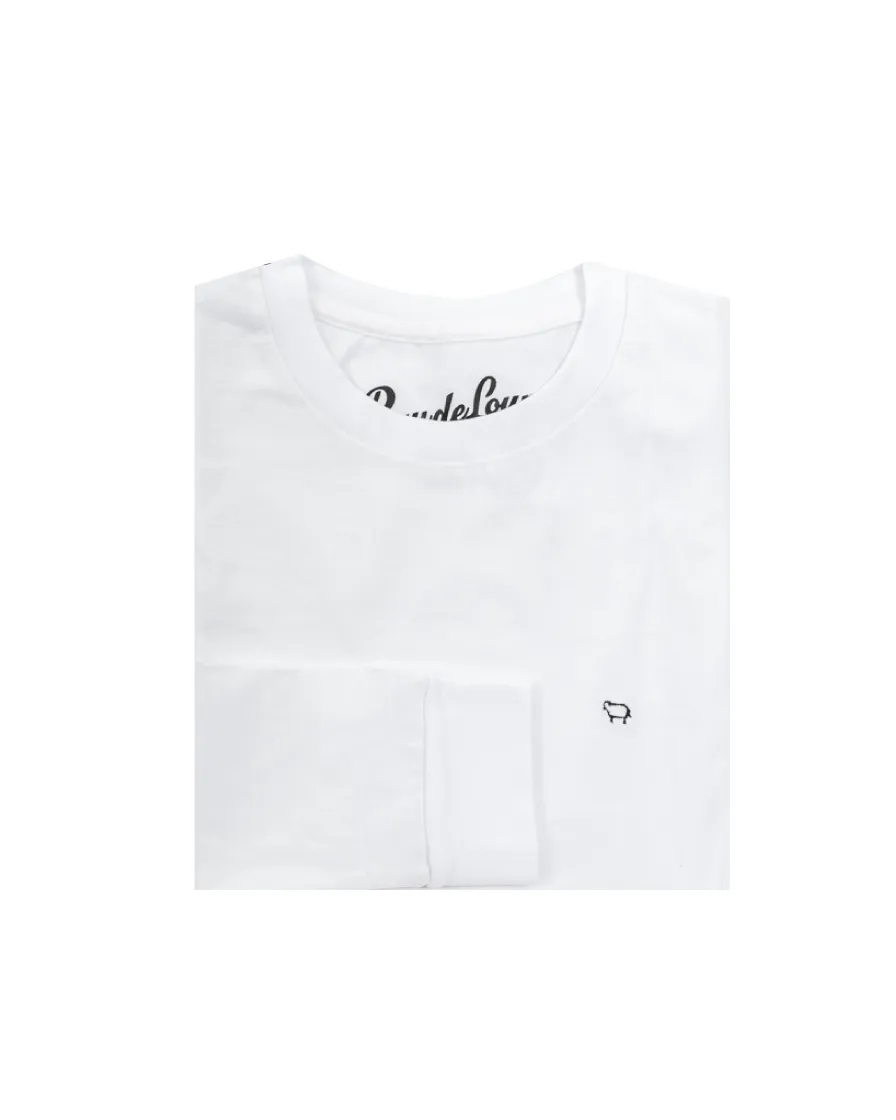 White Long Sleeve Crew
