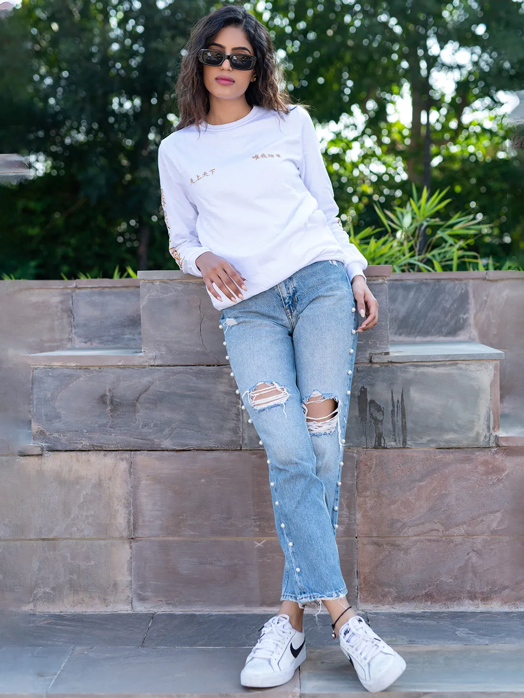 White Tokyo Manji Anime Sweatshirt For Women
