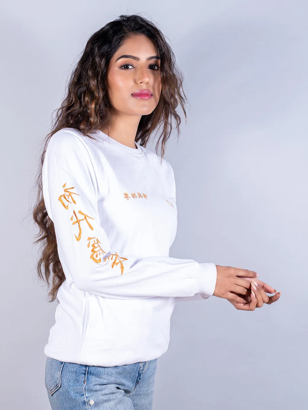 White Tokyo Manji Anime Sweatshirt For Women