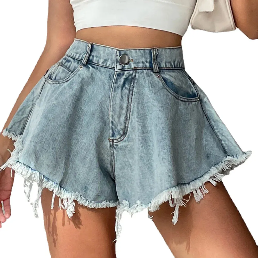 Wide Leg Denim Summer Shorts