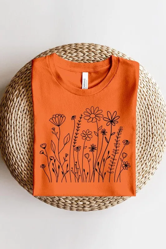 Wildflower Flower Meadow Graphic T Shirts