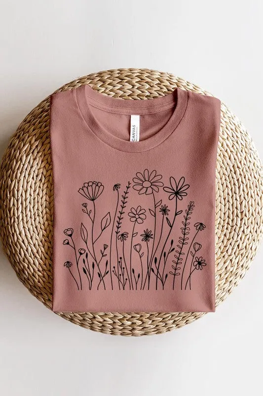 Wildflower Flower Meadow Graphic T Shirts